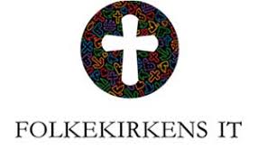 Folkekirkens logo og tekst med folkekirkens IT